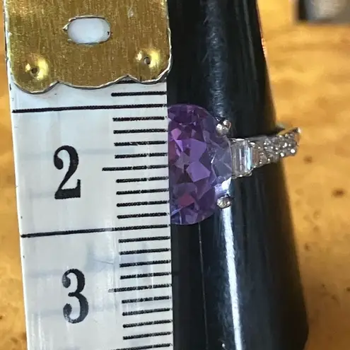 Lab Created Alexandrite Sterling Silver Ring Size 9