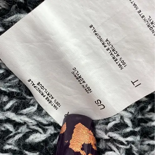 Jennyfer Y2K LaceUp Sides Speckle Sweater Black White Medium Black