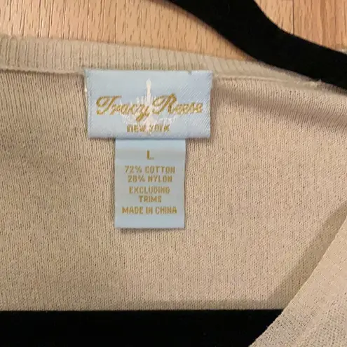 Tracy Reese Cream Beaded Studded Vest/Dress L