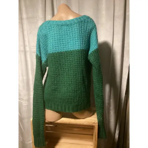 Mossimo Color Block Sweater L Green Size L
