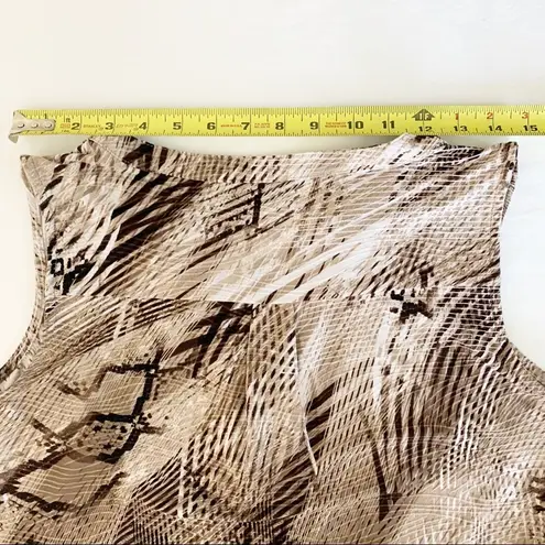 Dana Buchman Sleeveless Top MP Snake Skin Print Lightweight Stretch