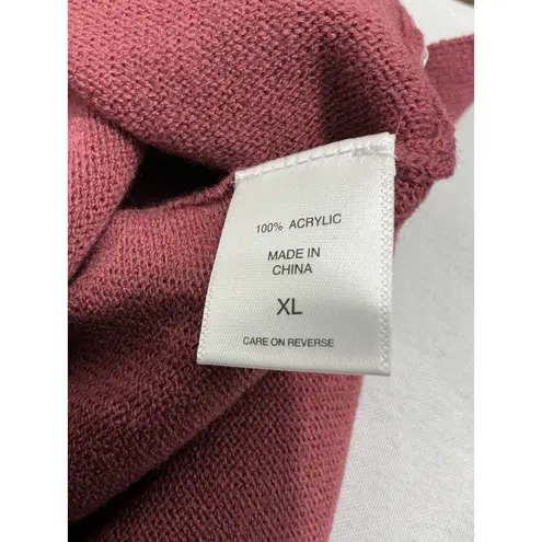 Womans Ny & Co XL Mauve Snap Front Belt Sweater Dress NWT