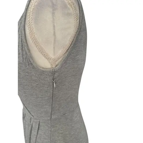 Kate & Mallory Y2K Womens Sleeveless Maxi Stretchy Dress Deep V Neck Fringe Hem Gray XS Western