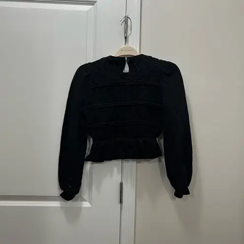 Sea New York Black Rita Smocked Top Size Small $265