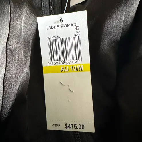 L'IDEE Du Cap Midi Black Dress Size US 6 Medium