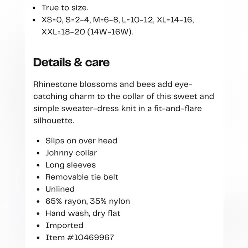 Eliza J NWT $148 Embellished Collar Long Sleeve Sweater Dress M 6 8