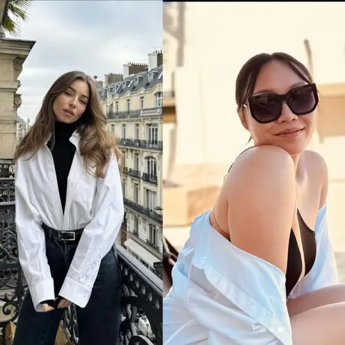 Norma Kamali Super Oversized T-Shirt Shirt Dress White Cotton XS