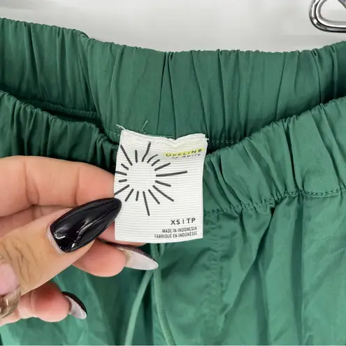 Offline by Aerie Move It Cargo Track Jogger Pants Dark Green Active Casual XS Green
