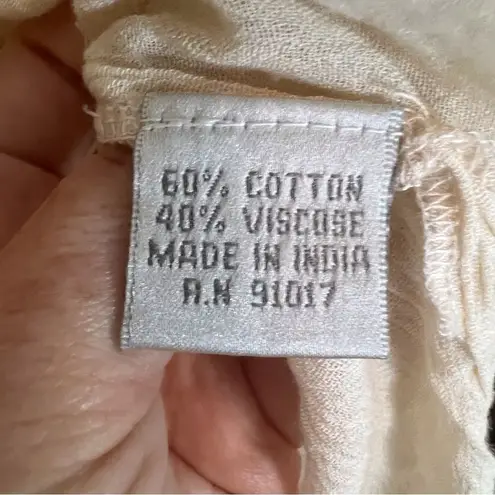 Solitaire Anthropologie Peasant Flowy Shirt Size 3X Embroidered and Sparkly