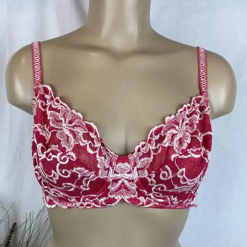 Wacoal Red & White 65769 Lost In Lace Underwire Bra 36D