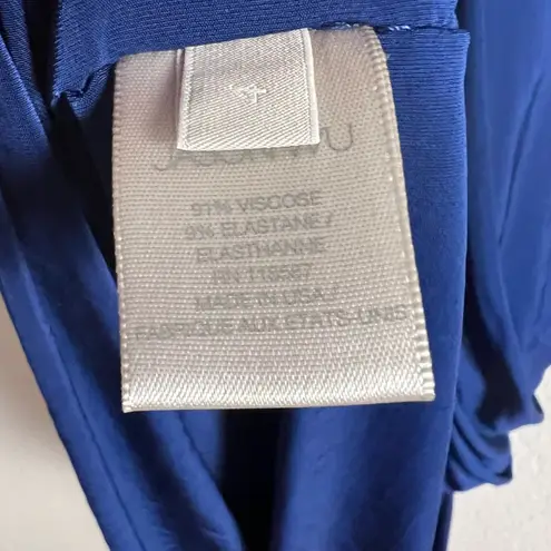 Jason Wu Sapphire Blue Draped Sleeveless Midi Dress Size 4