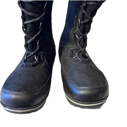 Champion  Women's Black Winter Boots , Leather Boots, Warm Size 8