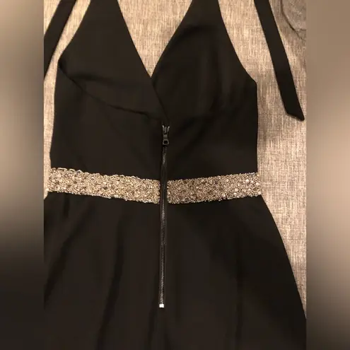 Alice + Olivia  Black Sequined Jumpsuit. SZ 6