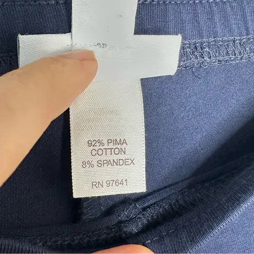 J Jill Womens Missy Leggings Size Small Navy Blue Pima Cotton Blend Athleisure