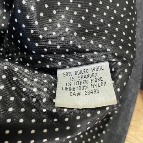 Icelandic Design Gray Wool Cardigan Sweater Jacket Womens XL Embroidered