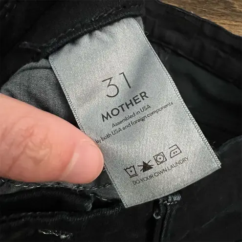 MOTHER The Pixie Ankle Fray Jeans Dark Blue High