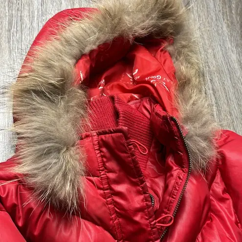 Triple F.A.T Goose Puffer Jacket w/ Fur Hood Size XXL Red