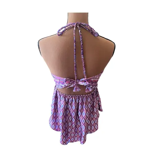 MISA Los Angeles MISA
Violeta Geometric-print Halter Top