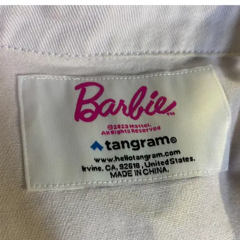 Barbie Denim Jacket Embroidered Patches Pink Jean Jacket L/XL* Purple Size L