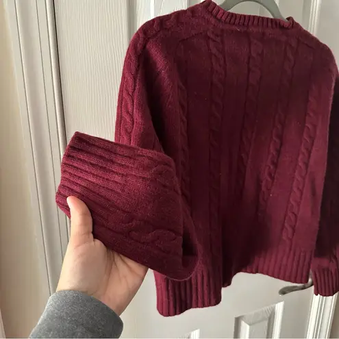 J.Crew  100% Lambswool Burgundy Cardigan Sweater Women’s Size Small