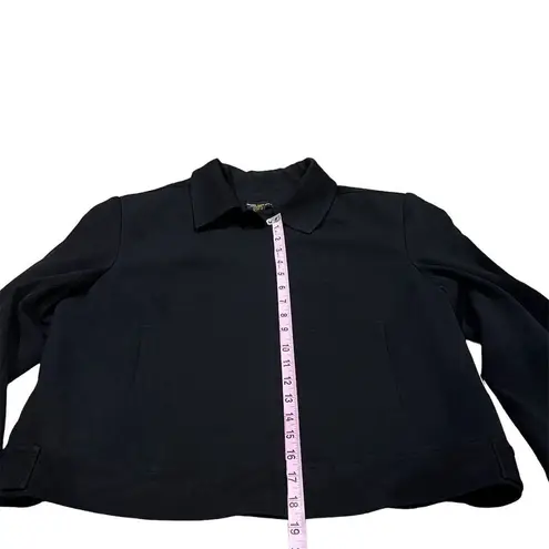 Grace Dane Lewis Women's Black Cropped Jacket Size 12 Casual Button