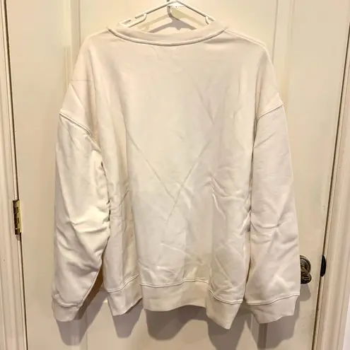 Mofusand x Uniqlo Collab Printed Embroidered Sweatshirt in Off White XL Tan