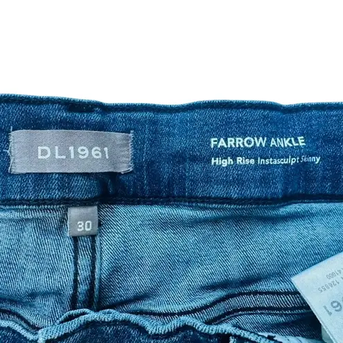 DL1961 Farrow Ankle Skinny High Rise Instasculpt Ankle Size 30 Johnston Blue