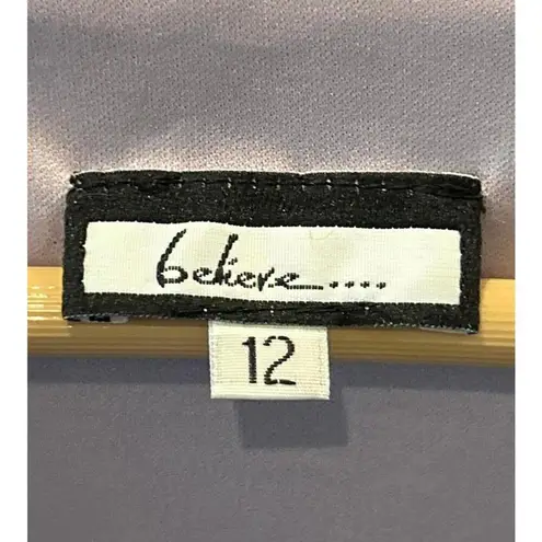 NWT Believe 2 Piece Top & Skirt Size 12 Mauve Elastic Waist Lined Fairy Purple