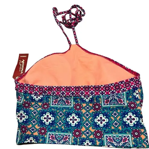 Arizona Jeans NEW Arizona Jean Company Ocean Blue Geometric Flounce Handkerchief Bikini Top