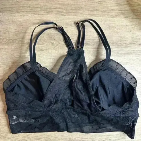 Aerie  black lace bralette sz M NWOT