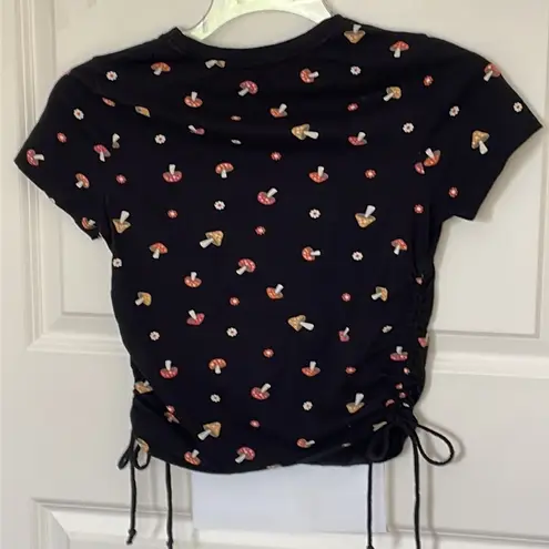 Organic Generation Mushroom Scrunch Tee Medium Black