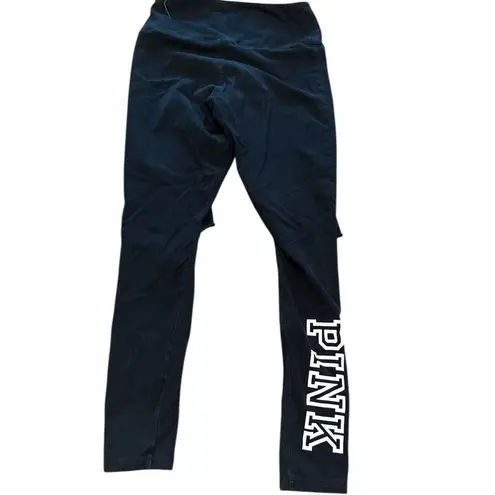 PINK - Victoria's Secret Victoria Secrets Pink Black Leggings with Distressed Knee