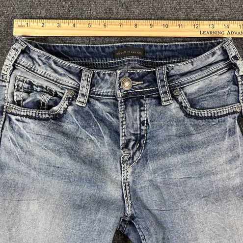 Silver Jeans Suki Mid Baby Boot Women's Blue Stretch Denim Pants Size W28/L31*