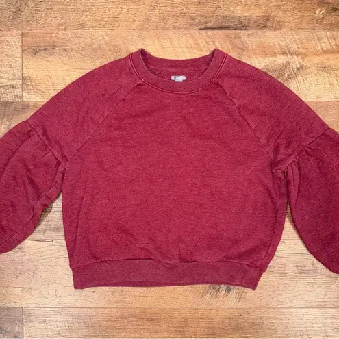 American Eagle  Outfitters Aerie Crewneck Puff-Sleeve Sweatshirt