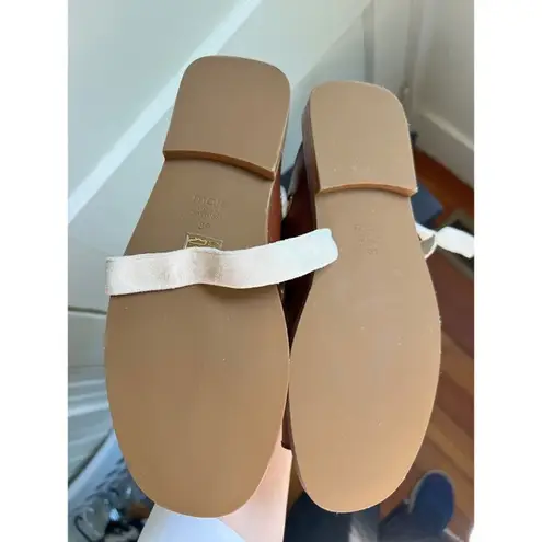 Maje NWT Fidil Flat Gladiator Sandals Size 39 Brown Leather Ivory LaceUp Studded