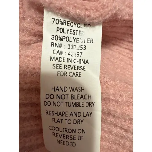 Pink Martini Women's Colorblock Ribbed Knit Button Down Cardigan Sweater Top XS