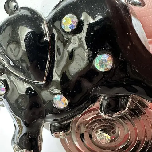 Lot Of 3 Beautiful Rhinestone Elephant Brooch Pins