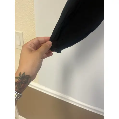 Blanco 100 % Cotton Top Off Shoulder Blouse Tie Front Sz L NWT $48 Black Size L