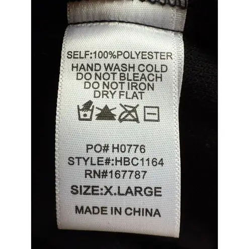 HUNTER & BROWN Black Long Sleeve Open Front Coat Duster XL NWT