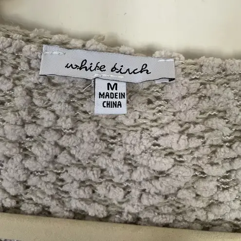 White Birch V-neck Fuzzy Ivory Sweater ~ Bell Sleeves ~ Women’s Sz M