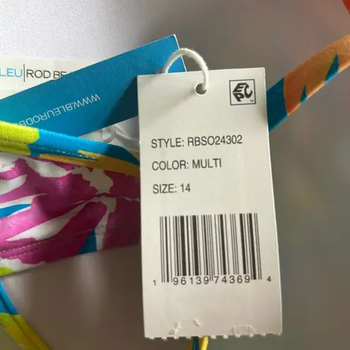 Bleu Rod Beattie Floral Twist Front Bikini Top