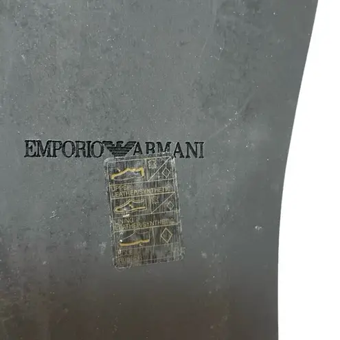 Emporio Armani Men’s Denim Leather Loafers Size 11 Made in Italy