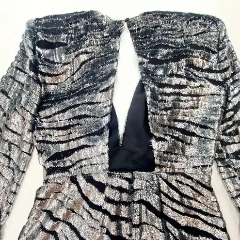 DUNDAS x REVOLVE Stardust Mini Dress in Silver Tiger XXS