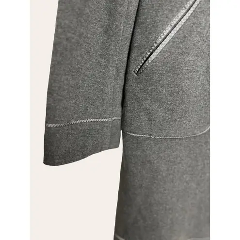 Rebecca Taylor Gray Sequin Zip Up Duster Jacket Dress Size 10