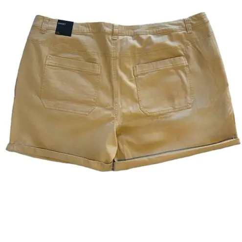 Lane Bryant NWT ~  Tan Khaki Short Shorts Foldable Cuff ~ Women's Plus Size 26