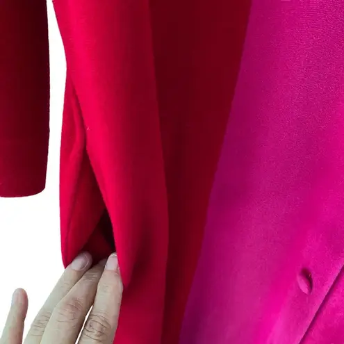 Vintage 70s Van Raalte At Home Wear Robe Duster Hostess Pink Red 16 Housecoat