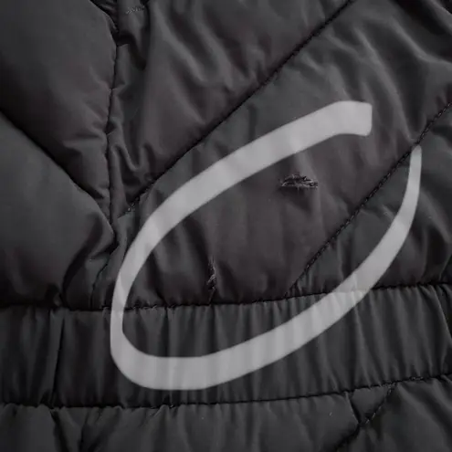 Bernardo Eco Plume Long Hooded Puffer Winter Coat Gray Size M NWT