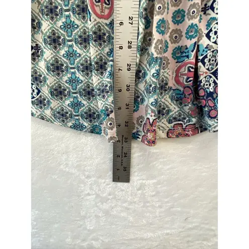 SERENGETI Multicolor Long Sleeve Pullover Women Tunic Dress Sz L Size L