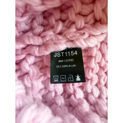 POL Oversized Chunky Sweater in Pink Size S