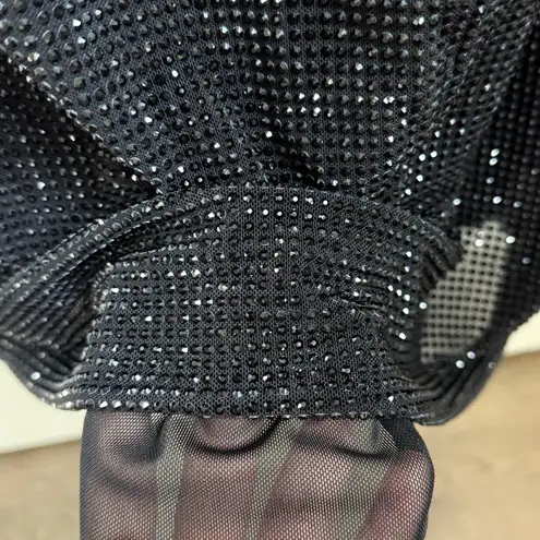 Meshki  Strapless‎ Rose Diamante Maxi Dress in Black Gala Nightout Feminine